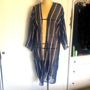 Sheer longline open cover up guess size o/s